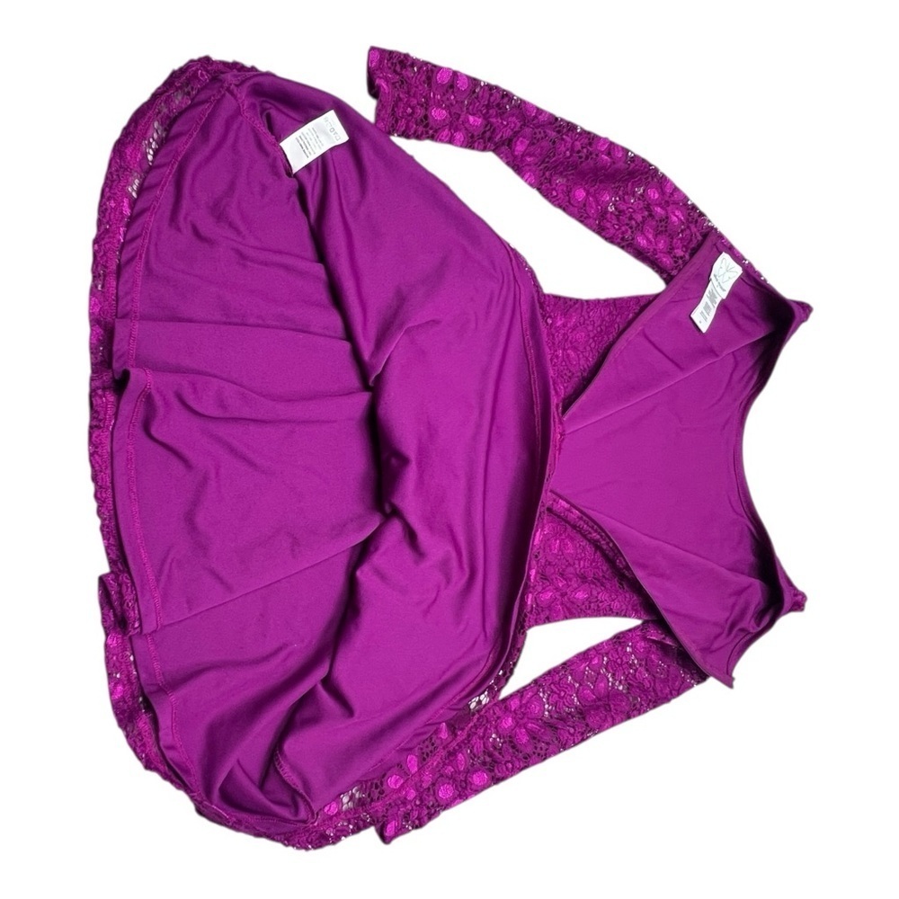 Ella Moss Fuchsia Lace Top - Picture 6 of 7